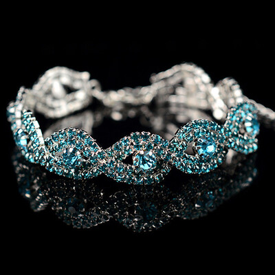 

MyMei NEW ARRIVAL AUSTRIAN CRYSTAL BRACELET WOMENS INFINITY CHAIN RHINESTONE BANGLE