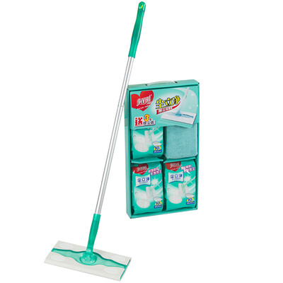 

Jingdong supermarket beautiful Ya dust net dust drag package set lazy flat mop do not have to wash the mop gift dust x30 film fine fiber cloth x1 tablets HC059481
