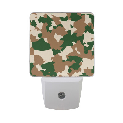 

ALAZA Camouflage LED Night Light With Smart Dusk To Dawn SensorArmy Green Plug In Night Light