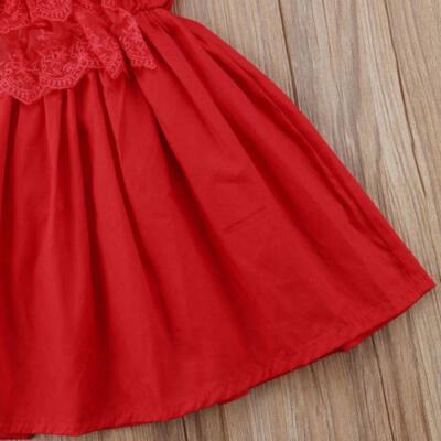 

US Toddler Kid Baby Girl Off Shoulder Lace Floral Princess Party Pageant Dresses