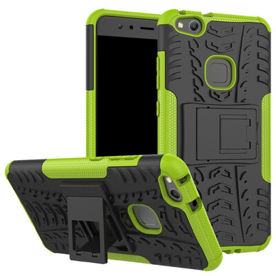 

Fivice Huawei Nova 3i Case TPU anti-fall tire pattern back clip bracket phone case