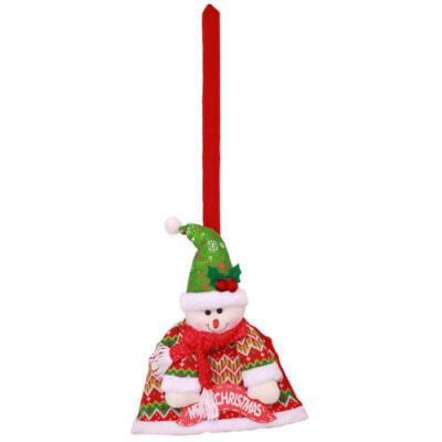 

Christmas Snowman Home Cleaning Tool Broom Dress Cover Xmas Ornament Santa Decor