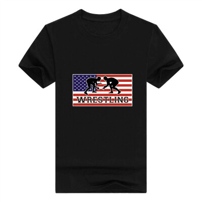 

American Pride Wrestling Premium Crewneck T-Shirt For Men