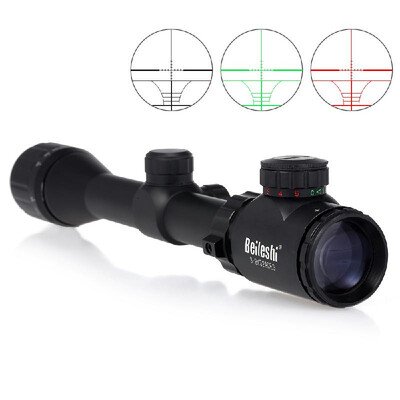 

3-9X32 Riflescope Red&Green Mil-dot Illuminated Hunting Scope with Free Mounts