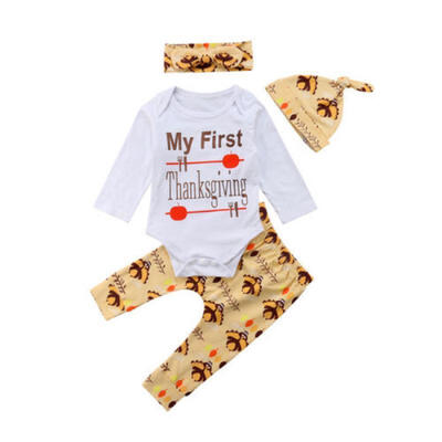 

Thanksgiving Newborn Baby Boys Girls T-shirt Top Romper Pants Outfits Clothes