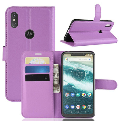 

for Motorola One Power Android One WIERSS Wallet Phone Case for Motorola One Flip Leather Cover Case Etui Fundas Capa Coque