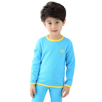 

Antarctic Nanjiren children&39s underwear boys&girls gold cashmere warm warm warm underwear knee knot plus thickening Qiu Qiuqiu pants suit treasure blue 120