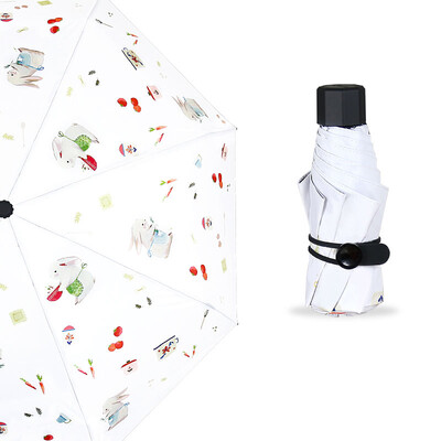 

Cmon rabbit kitchen 50 fold umbrella sun umbrella female sunscreen UV umbrella umbrella umbrella black plastic umbrella folding ultra light 8 bone five fold umbrella