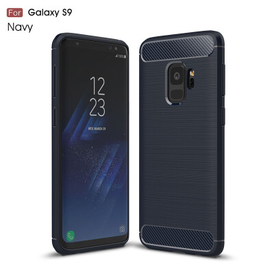 

Fivice Samsung Galaxy S9 case Luxury brushed carbon fiber TPU soft shell