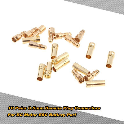 

New Remote Control Toys Parts Accessories 10 Pairs 35mm Copper Bullet Banana Plug Electronic Connectors Male Female for RC Mo