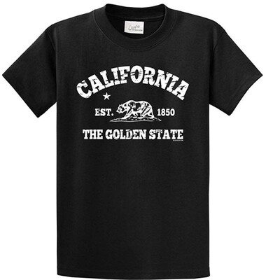 

California Bear EST 1850 T-Shirts in Regular Big&Tall Sizes