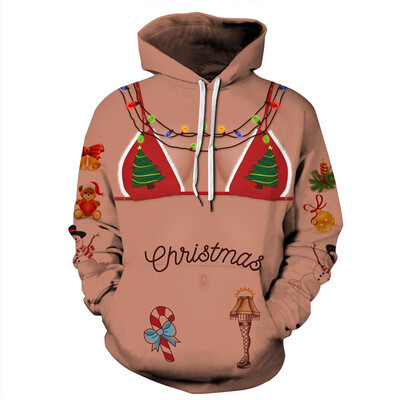 

New Christmas 3D Printed Hoodies For Both Men&Women Globle Hot Sale Mens 3D Print Pullover Womens Sweater Without Suede Inside QYDM-475
