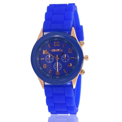 

New Men Women Geneva Silicone Rubber Jelly Gel Quartz Analog Sports Wrist Watch