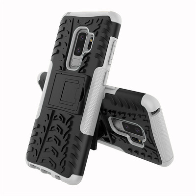 

Fivice Samsung S9 Plus Case TPU anti-fall tire pattern back clip bracket phone case