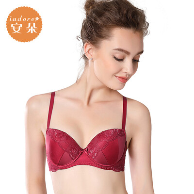 

An Lifangs Andu underwear sexy lace bra small chest gathered on the support bra HB0948 VLT violet 80A