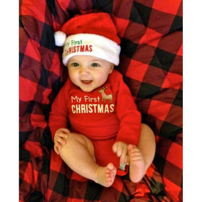 

Christmas Newborn Baby Boys Girls Romper Cotton Bodysuit Clothes Outfits