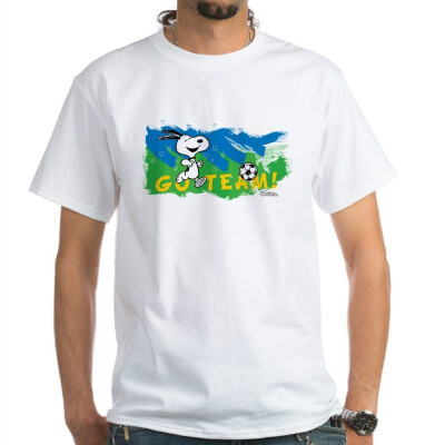 

CafePress - Peanuts Snoopy Go Team Snoopy White T-Shirt - 100 Cotton T-Shirt White