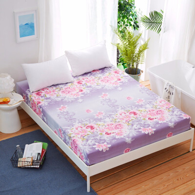 

Modern Style Purple Print Bedding 1Pcs Flat Sheet Blend Flat Sheets Bed Sheets With Pillow Covers Bedspread