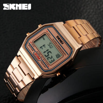 

Casual SKMEI Men Women Stainless Steel LED Digital Sport Quartz Wrist Watch es