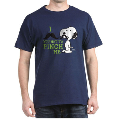 

CafePress Snoopy - Mustache Your Not to Pinch M - 100 Cotton T-Shirt