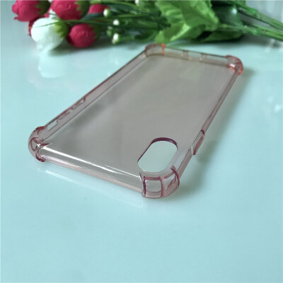 

Soft Silicone For iphone Xs XR max TPU Cover Anti-knock transparent Four Angle Prevention Phone Cases