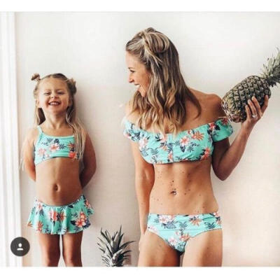 

Sexy Family Matching Women Girls Bikini Bathing Suit Swimwear Swimsuit Beachwear