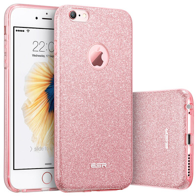 

Миллиард цветов (ESR) iPhone6 ​​Plus / 6с Плюс телефон оболочки / защитный рукав яблоко наборы мобильный телефон 6S Plus Блеск DROP мягкой оболочки розового золота серии макияж