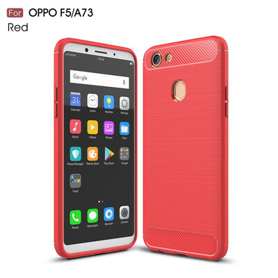 

Fivice OPPO F5A73 case Luxury brushed carbon fiber TPU soft shell