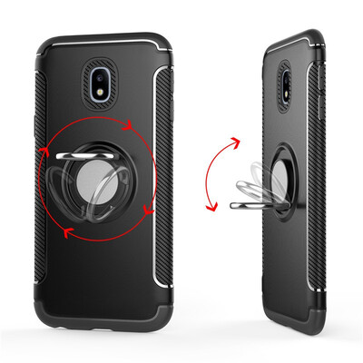 

Fivice Samsung Galaxy J3 2017 case PC metal ring shell magnetic car bracket TPU phone case