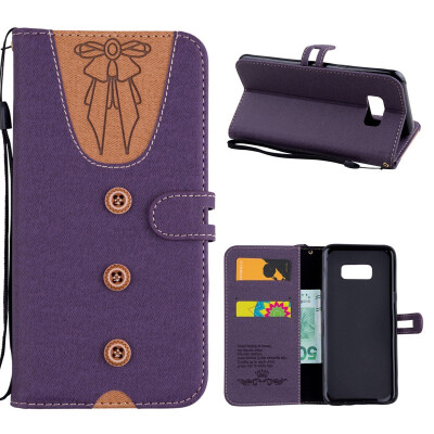 

MOONCASE Samsung Galaxy S8 stitching embossed womens leather case - purple