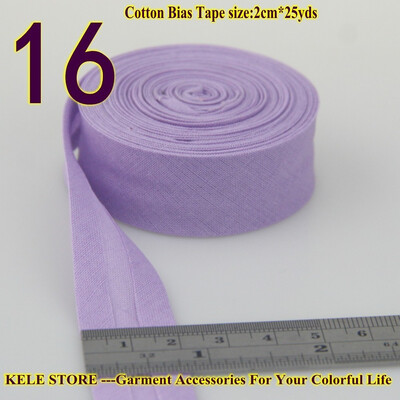 

Cotton bias tape bias binding fold tape size 20mm2cm 34" 25yds various color solid color DIY handmade sewing material