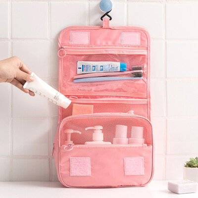 

Fangcao travel travel portable hanging bag wash bag multi-function portable cosmetic bag storage bag pink