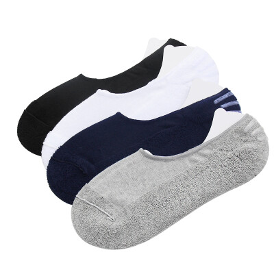 

Jingdong supermarket] heart of good socks male anti-off hidden socks men's cotton socks summer thin section sports boat socks silicone anti-off with socks 4 double