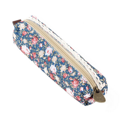 

Девушки цветка шнурка Цветочные случая карандаша ручки Сумка кошелек Косметический макияж сумка