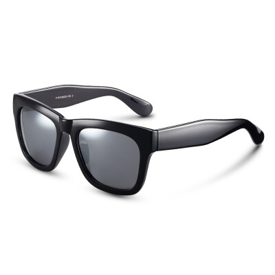 

Inmix 1119 male polarized sunglasses female wave driving driver glasses driving mirror retro big frame sunglasses bright black box silver