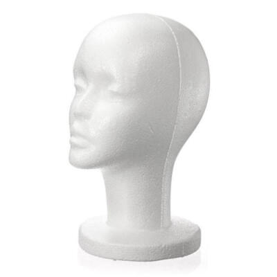 

Female Foam Mannequin Head Model Hat Wig Display Stand Rack white K3H6