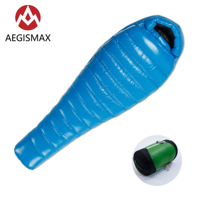 

AEGISMAX D Series White Duck Down Mummy Camping Sleeping Bag Cold Winter Ultralight Baffle Design Camping Splicing