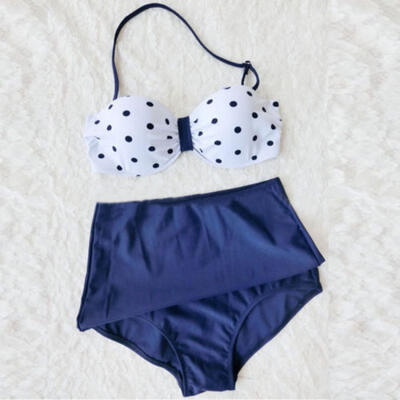 

Women Push-up Padded High Waist Bandage Bikini Set Swimsuit Triangle Swimwear