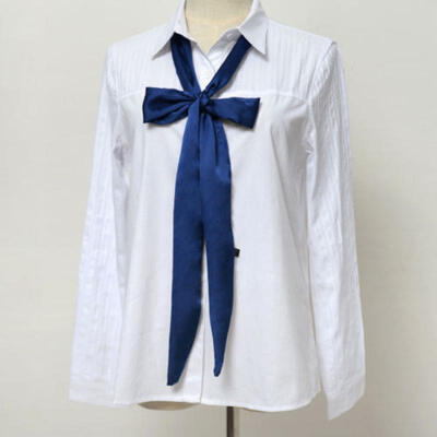 

New Women Skinny Scarf Chiffon Long Slim Solid Ribbon Tie Neck Scarf Choker WG
