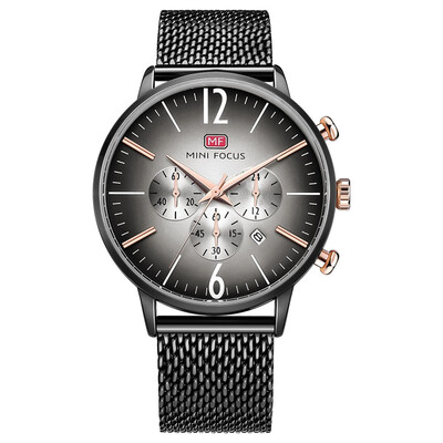 

BOFUTE Male Watches Fashion Casual Watch Quartz Watches Calendar Waterproof Metal Mesh Belt Genuine Leather Strap 0114G