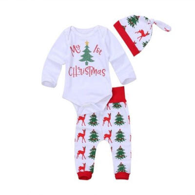 

Christmas Newborn Baby Girl Boy Clothes Jumpsuit Romper Bodysuit Pants Outfits