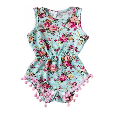 

Girls Floral Romper Newborn Baby One-pieces Jumpsuit Summer Sunsuit Outfits Sets