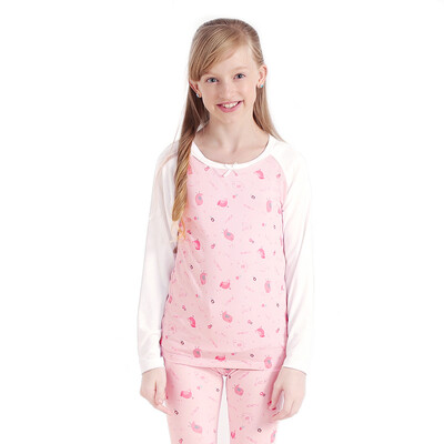 

VIV & LUL children's underwear sets girls autumn clothes autumn pants sets modal DL117191 pink at the end of full print 170cm