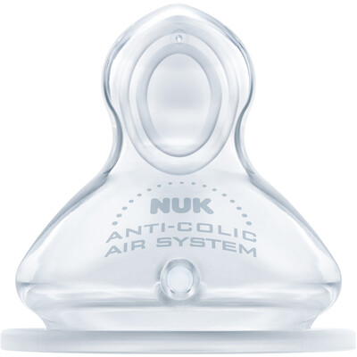 

NUK wide caliber pacifier baby baby silicone nipple anti-flatulence 6 months or more large round hole two pieces Germany imported