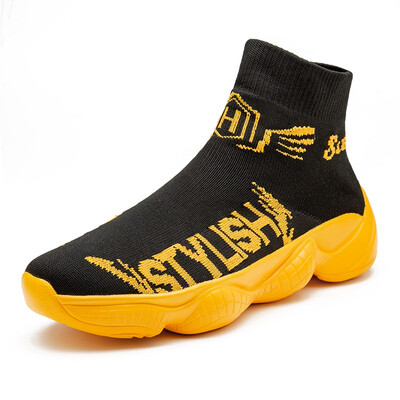

Personalized breathable couple models sports casual men&women shoes hip hop tide high to help thick-soled shoes