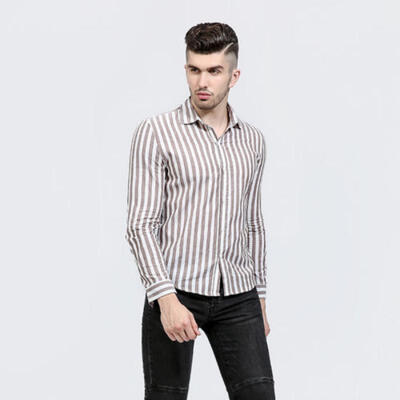 

Para Hombres Camisas Mangas Larga Camisa de Calce Ajustado Informal Formal Shirt