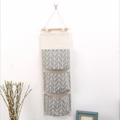 

Cotton&Linen Waterproof Storage Hanging Bag Multi - Layer Hanging Pocket Cloth Door Storage Bag