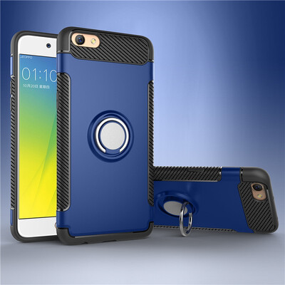 

Fivice OPPO F3 plus case PC metal ring shell magnetic car bracket TPU phone case