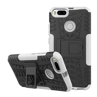 

Fivice Xiaomi 5X Case TPU anti-fall tire pattern back clip bracket phone case