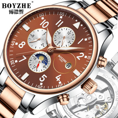 

BOYZHE Men Automatic Mechanical Watch Fashion Brand Luminous Time Casual Military Sports Waterproof Watches Relogio Masculino